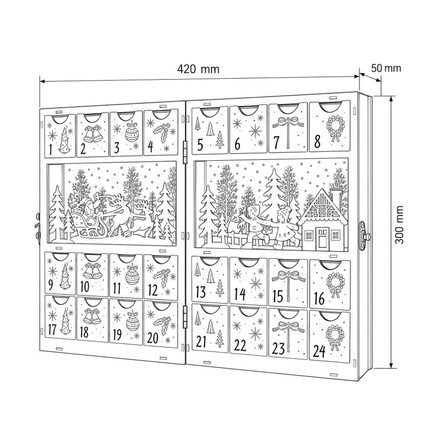 BRILAGI - LED Adventes kalendārs LED/2xAA