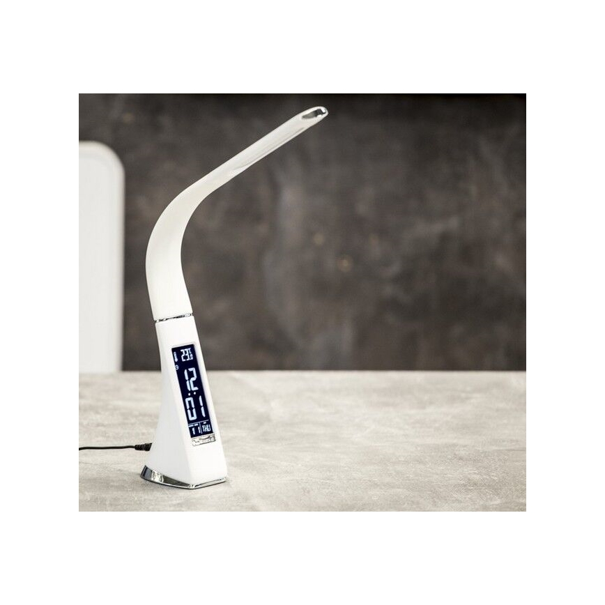 Brilagi - LED Aptumšojama galda lampa ar ekrānu PELLE LED/7W/230V, balta