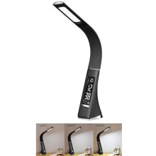 Brilagi - LED Aptumšojama galda lampa ar ekrānu PELLE LED/7W/230V, melna