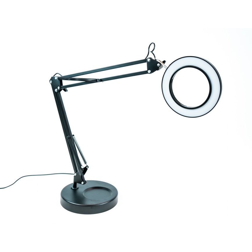 Brilagi - LED Aptumšojama galda lampa ar palielināmo stiklu LENS LED/12W/5V 3000/4200/6000K melna