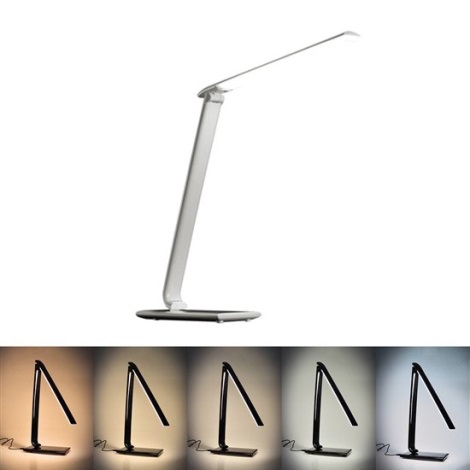 Brilagi - LED Aptumšojama galda lampa ar USB savienotāju LED/12W/230V balta