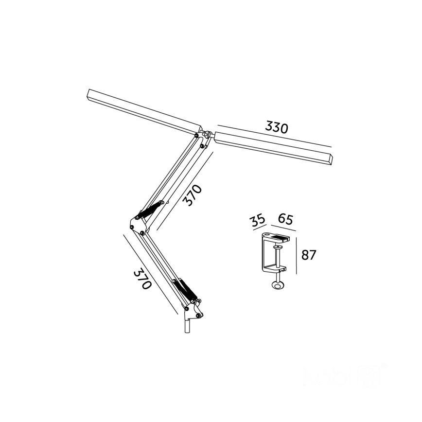 Brilagi - LED Aptumšojama galda lampa VARIO 2xLED/14W/230V 3000-6000K melna