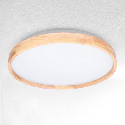 Brilagi - LED Aptumšojama griestu lampa ALSON LED/48W/230V 3000-6500K ozols d. 39,5 cm + tālvadības pults