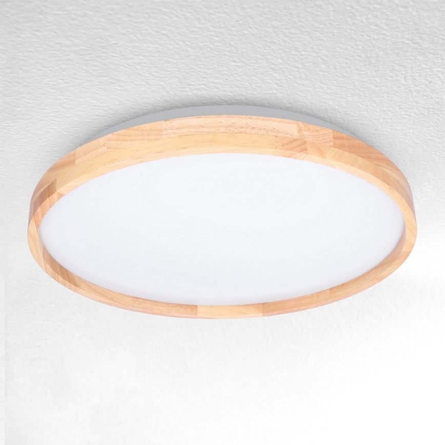 Brilagi - LED Aptumšojama griestu lampa ALSON LED/48W/230V 3000-6500K ozols d. 39,5 cm + tālvadības pults