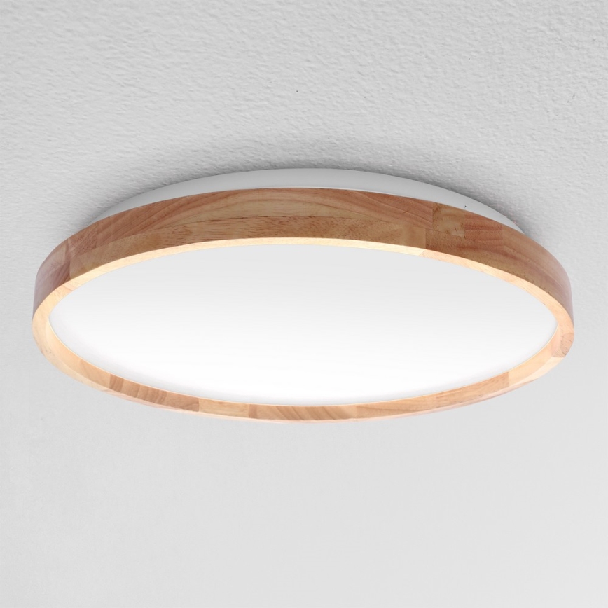 Brilagi - LED Aptumšojama griestu lampa ALSON LED/48W/230V 3000-6500K ozols d. 39,5 cm + tālvadības pults