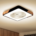 Brilagi - LED Aptumšojama griestu lampa ar ventilatoru LED/30W/230V 3000-6500K melna/ozols + tālvadības pults