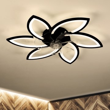 Brilagi - LED Aptumšojama griestu lampa ar ventilatoru LED/50W/230V 3000-6500K melna + tālvadības pults