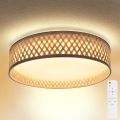 Brilagi - LED Aptumšojama griestu lampa CAMILA LED/48W/230V 3000-6500K bambusa d. 40 cm + tālvadības pults