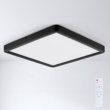 Brilagi - LED aptumšojama griestu lampa ESTELA SQUARE LED/36W/230V 3000-6500K 31x31 cm melna + tālvadība