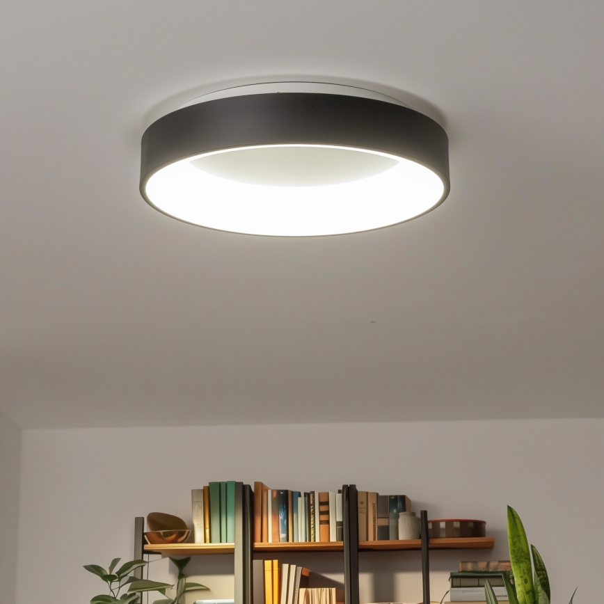 Brilagi - LED Aptumšojama griestu lampa FALCON LED/80W/230V 3000-6500K d. 60 cm melna + tālvadības pults