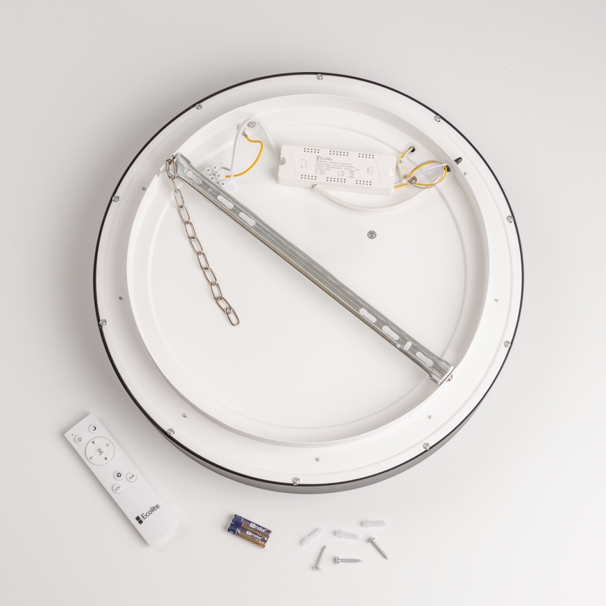 Brilagi - LED Aptumšojama griestu lampa FALCON LED/80W/230V 3000-6500K d. 60 cm melna + tālvadības pults