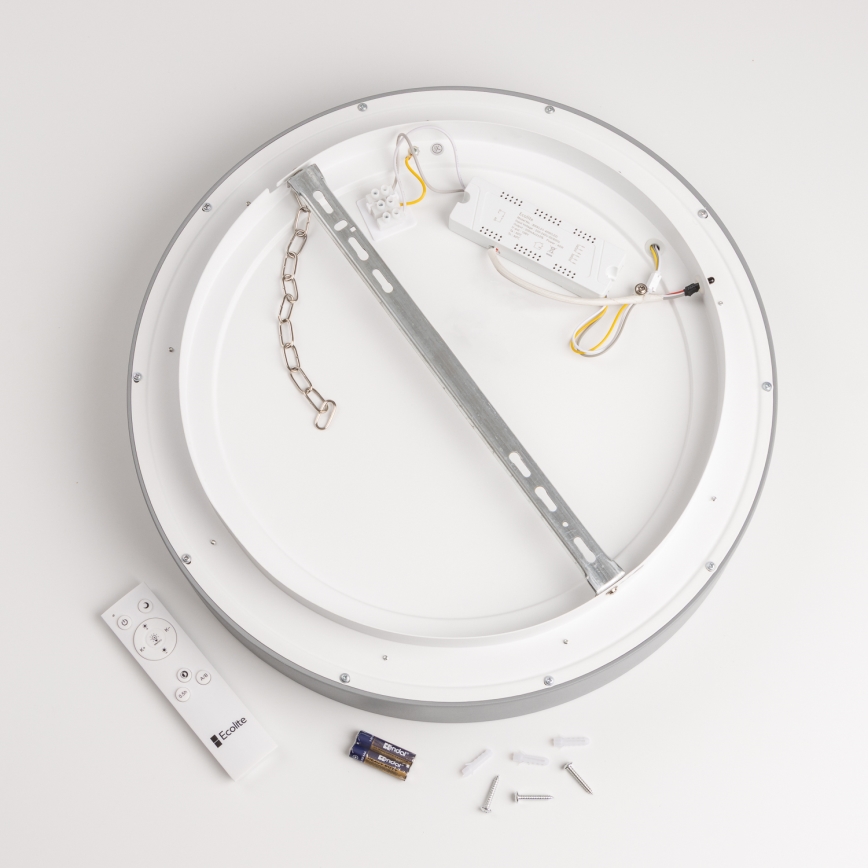 Brilagi - LED Aptumšojama griestu lampa FALCON LED/80W/230V 3000-6500K d. 60 cm pelēka + tālvadības pults
