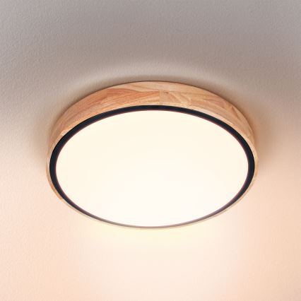 Brilagi - LED Aptumšojama griestu lampa GLORIA LED/48W/230V 3000-6500K ozols d. 40 cm + tālvadības pults