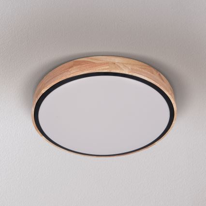 Brilagi - LED Aptumšojama griestu lampa GLORIA LED/48W/230V 3000-6500K ozols d. 40 cm + tālvadības pults