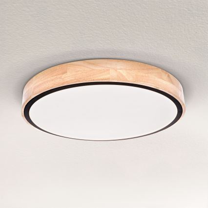 Brilagi - LED Aptumšojama griestu lampa GLORIA LED/48W/230V 3000-6500K ozols d. 40 cm + tālvadības pults