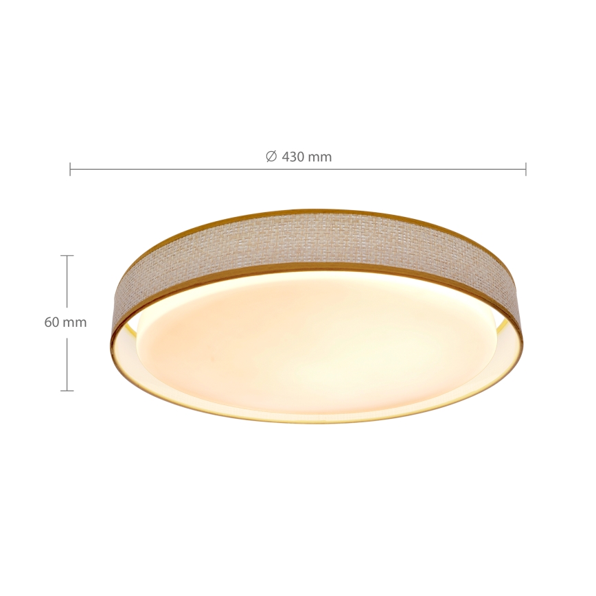Brilagi - LED Aptumšojama griestu lampa KIANIA LED/48W/230V 3000-6500K d. 43 cm + tālvadības pults