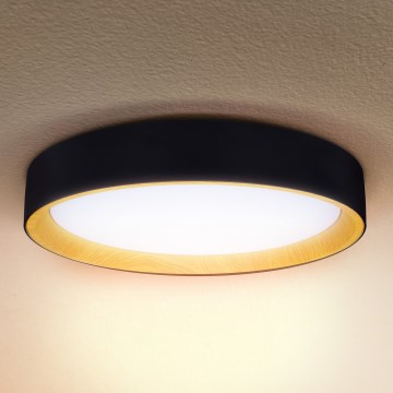 Brilagi - LED Aptumšojama griestu lampa LARIOS LED/60W/230V 3000-6500K ø 49 cm melna + tālvadības pults