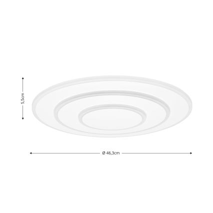 Brilagi - LED Aptumšojama griestu lampa MODERN LED/58W/230V 2700-6500K d. 46,3 cm + tālvadības pults