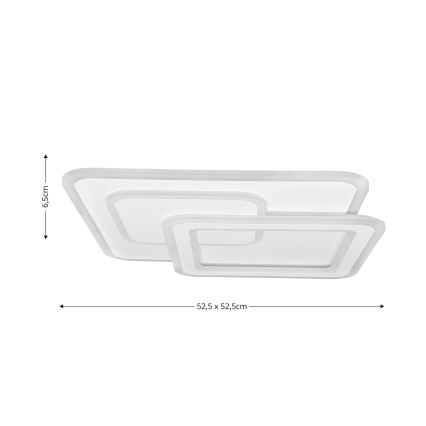 Brilagi - LED Aptumšojama griestu lampa MODERN LED/80W/230V 2700-6500K 52,5x52,5 cm + tālvadības pults