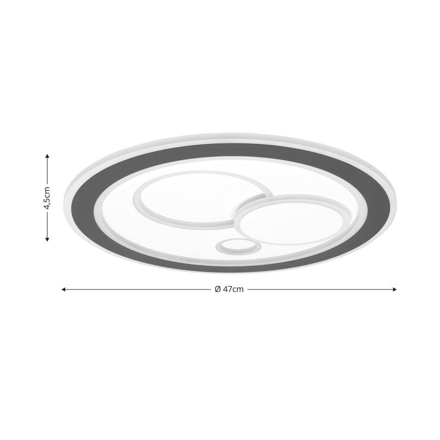 Brilagi - LED Aptumšojama griestu lampa MODERN LED/89W/230V 2700-6500K d. 47 cm + tālvadības pults