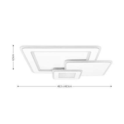 Brilagi - LED Aptumšojama griestu lampa MODERN LED/93W/230V 2700-6500K 48,5x48,5 cm + tālvadības pults