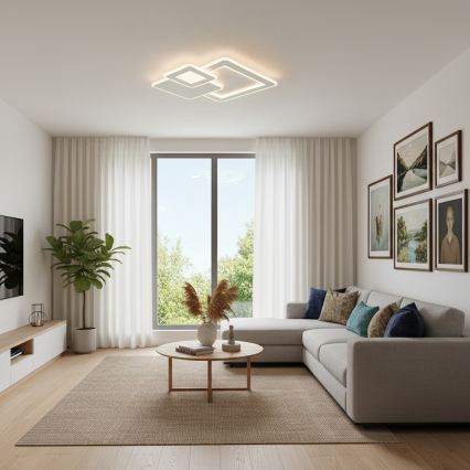 Brilagi - MODERN aptumšojams LED griestu gaismeklis/93W/230V 3000-6000K 48,5x48,5 cm + ar tālvadības pulti