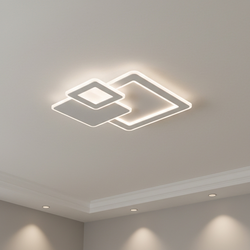 Brilagi - MODERN aptumšojams LED griestu gaismeklis/93W/230V 3000-6000K 48,5x48,5 cm + ar tālvadības pulti
