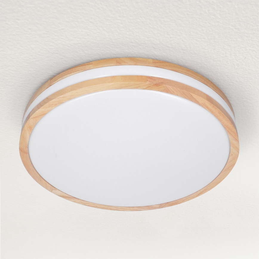 Brilagi - LED Aptumšojama griestu lampa MOLINA LED/48W/230V 3000-6500K ozolkoks d. 38 cm + tālvadības pults