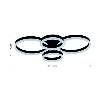 Brilagi - LED Aptumšojama griestu lampa ORBITS LED/49W/230V 3000/4000/6000K + tālvadības pults
