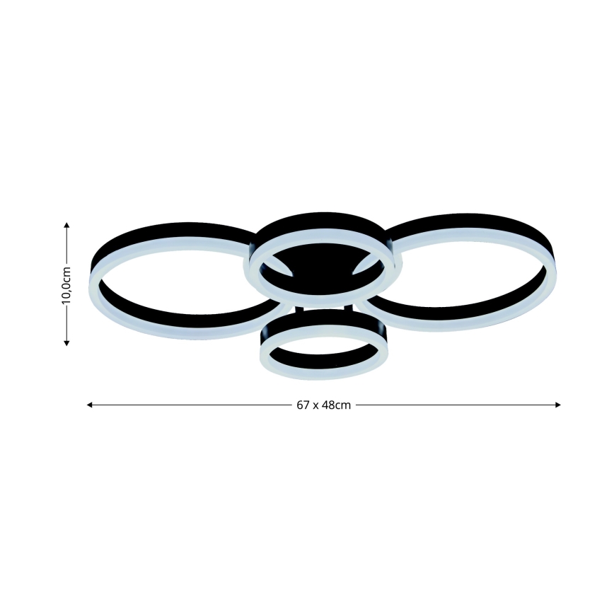 Brilagi - LED Aptumšojama griestu lampa ORBITS LED/49W/230V 3000/4000/6000K + tālvadības pults