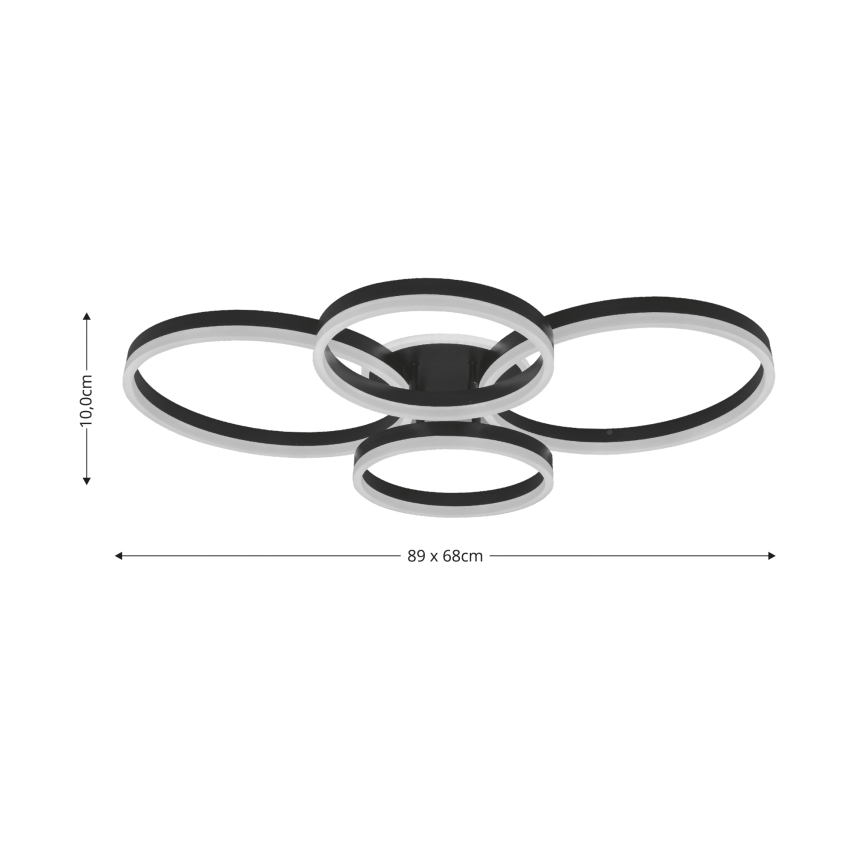 Brilagi - LED Aptumšojama griestu lampa ORBITS LED/52W/230V 3000/4000/6000K + tālvadības pults