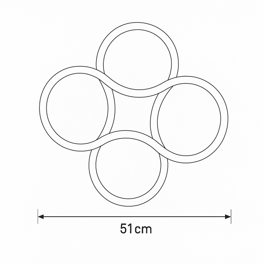 Brilagi - LED regulējams griestu gaismeklis ORELLI LED/53W/230V Ø 51 cm 3000-6000K + tālvadības pults