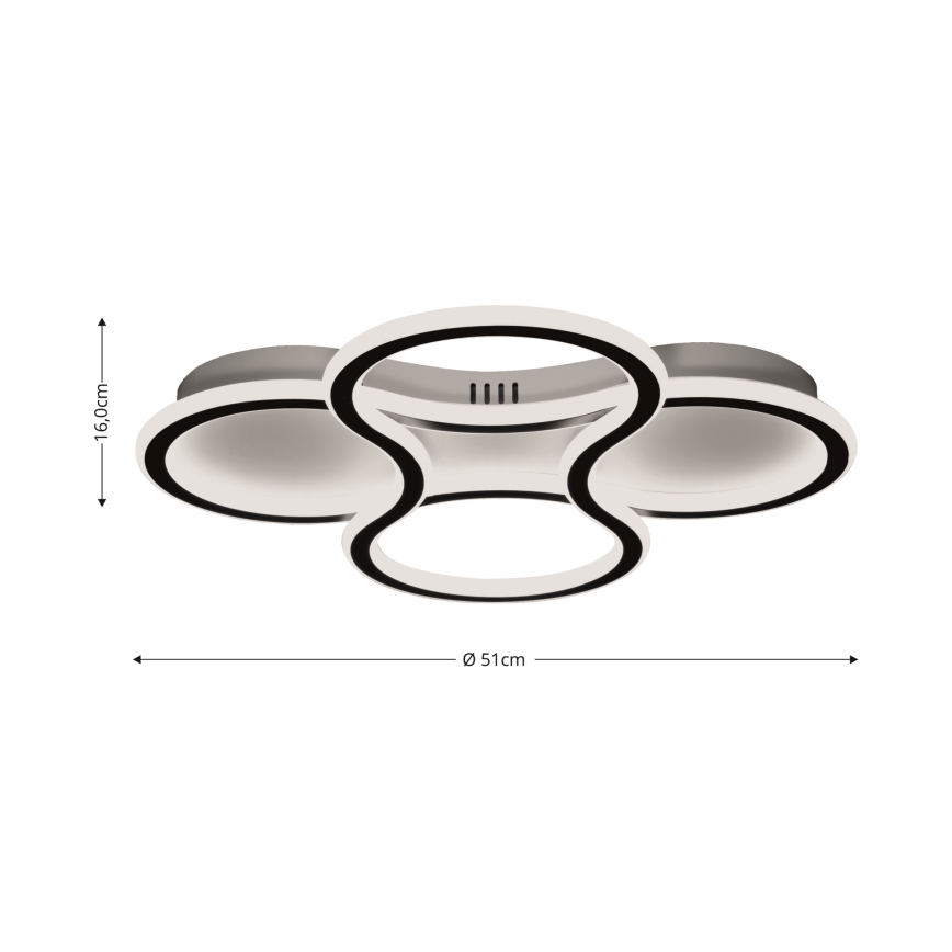 Brilagi - LED Aptumšojama griestu lampa ORELLI LED/53W/230V 3000/4000/6000K + tālvadības pults