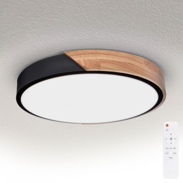 Brilagi - LED Aptumšojama griestu lampa PILANA LED/48W/230V 3000-6500K ozols d. 40 cm + tālvadības pults