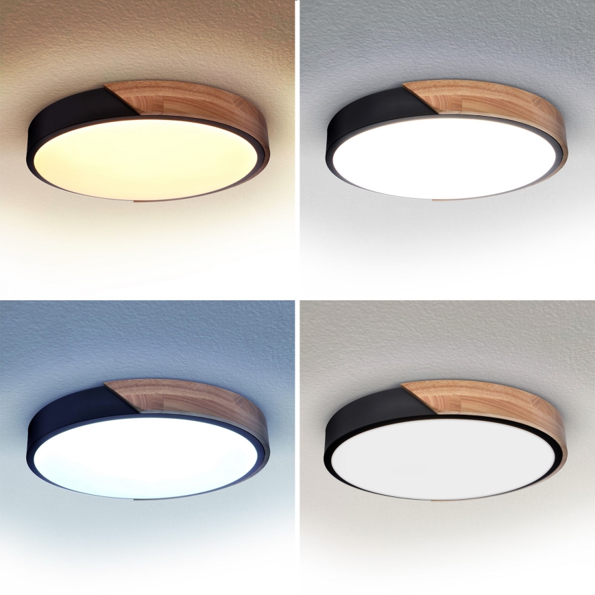 Brilagi - LED Aptumšojama griestu lampa PILANA LED/48W/230V 3000-6500K ozols d. 40 cm + tālvadības pults