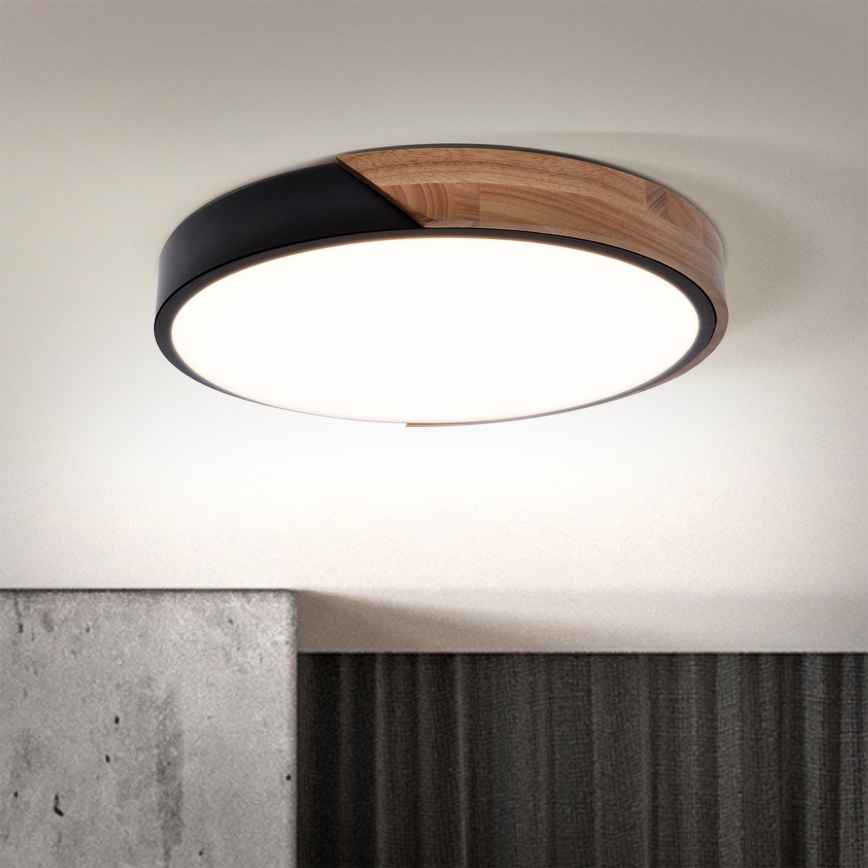 Brilagi - LED Aptumšojama griestu lampa PILANA LED/48W/230V 3000-6500K ozols d. 40 cm + tālvadības pults