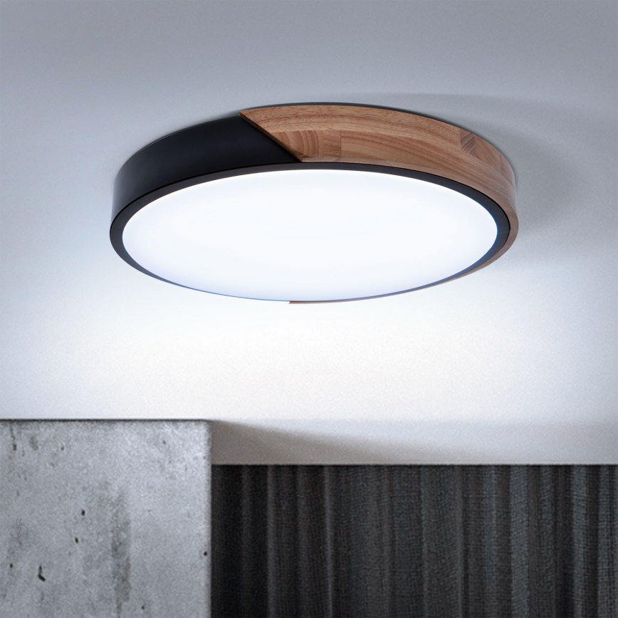Brilagi - LED Aptumšojama griestu lampa PILANA LED/48W/230V 3000-6500K ozols d. 40 cm + tālvadības pults