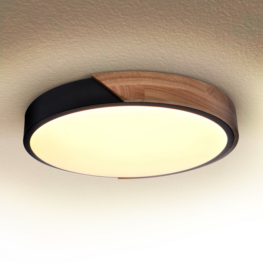 Brilagi - LED Aptumšojama griestu lampa PILANA LED/48W/230V 3000-6500K ozols d. 40 cm + tālvadības pults