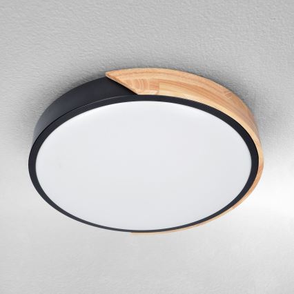 Brilagi - LED Aptumšojama griestu lampa PILANA LED/48W/230V 3000-6500K ozols d. 40 cm + tālvadības pults