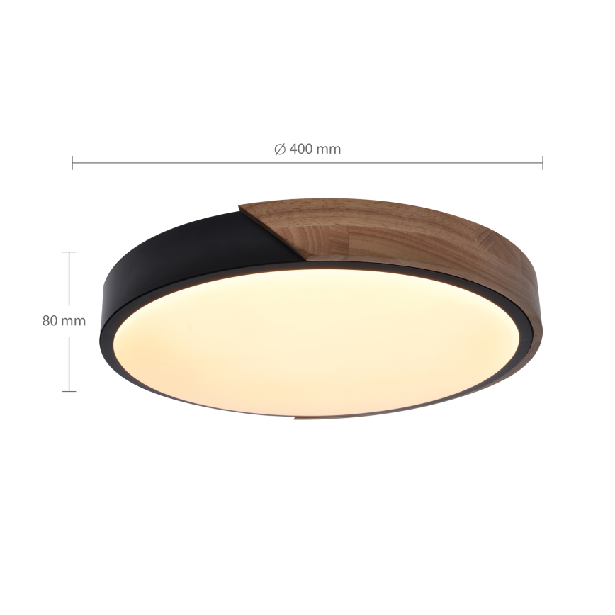Brilagi - LED Aptumšojama griestu lampa PILANA LED/48W/230V 3000-6500K ozols d. 40 cm + tālvadības pults
