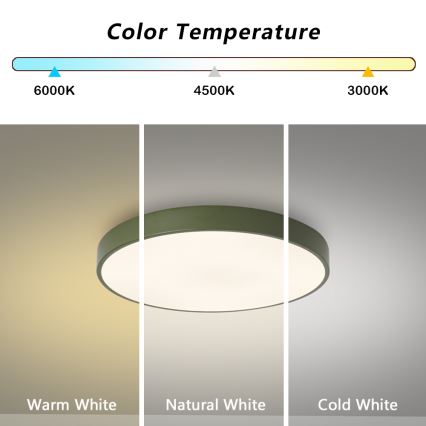 Brilagi - LED regulējams griestu gaismeklis POOL LED/36W/230V 3000-6000K diam. 30 cm zaļš + tālvadības pults