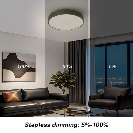 Brilagi - LED regulējams griestu gaismeklis POOL LED/36W/230V 3000-6000K diam. 30 cm zaļš + tālvadības pults