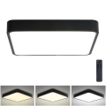 Brilagi - LED Aptumšojama griestu lampa POOL LED/36W/230V 3000-6000K 40x40 cm melna + tālvadības pults