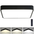 Brilagi - LED Aptumšojama griestu lampa POOL LED/48W/230V 3000-6000K 50x50 cm melna + tālvadības pults