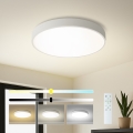 Brilagi - LED aptumšojama griestu lampa POOL SMART LED/48W/230V 40 cm 3000-6000K Wi-Fi Tuya + tālvadība balta