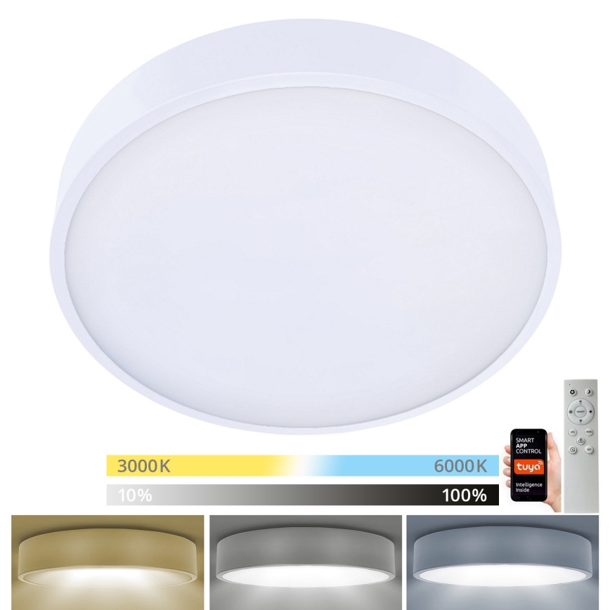 Brilagi - LED Aptumšojama griestu lampa POOL SMART LED/48W/230V 40 cm 3000-6000K Wi-Fi Tuya + tālvadības pults balta