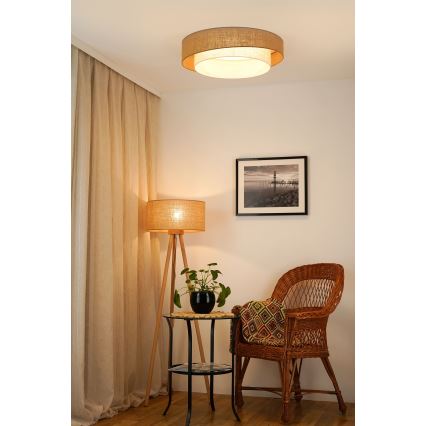 Brilagi - LED Aptumšojama griestu lampa SHINE LED/24W/230V d. 60 cm 3000/4000/6500K bēša/krēmkrāsa + tālvadības pults