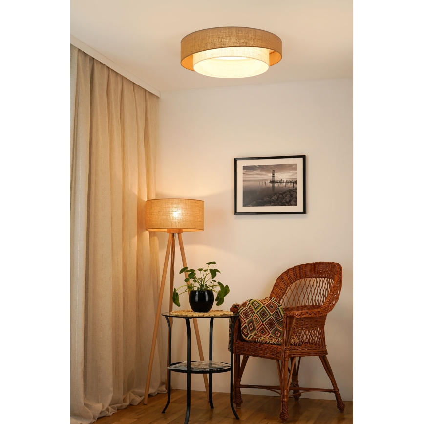 Brilagi - LED Aptumšojama griestu lampa SHINE LED/24W/230V d. 60 cm 3000/4000/6500K bēša/krēmkrāsa + tālvadības pults