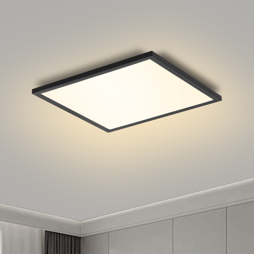 Brilagi - LED Aptumšojama griestu lampa SLIMFRAME LED/25W/230V 30x30 cm 3000-6000K melna + tālvadības pults