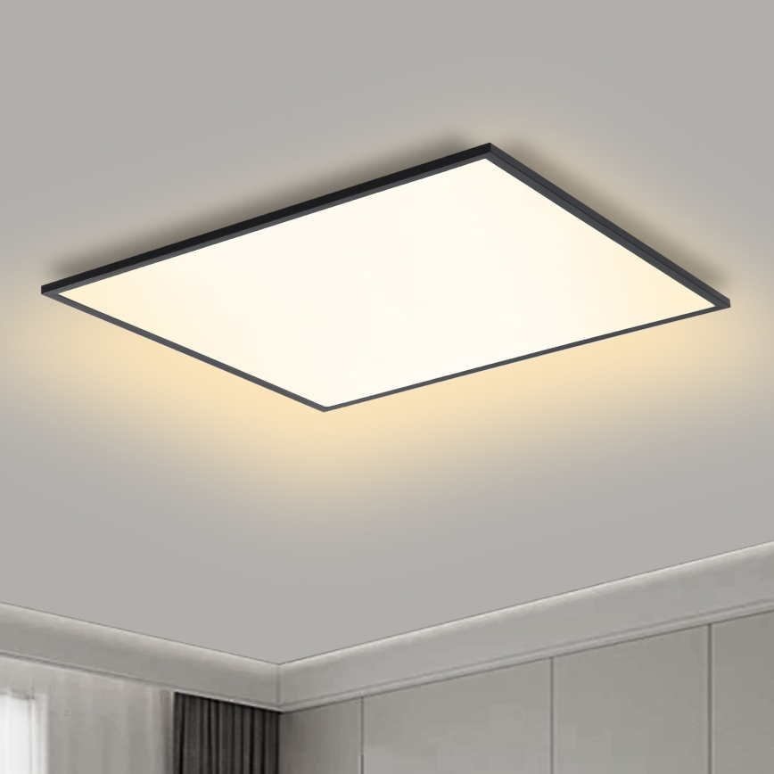 Brilagi - LED Aptumšojama griestu lampa SLIMFRAME LED/58W/230V 60x60 cm 3000-6000K melna + tālvadības pults